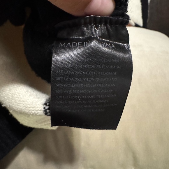 Club Monaco Black and Cream Geometric Sweater - Picture 6 of 8